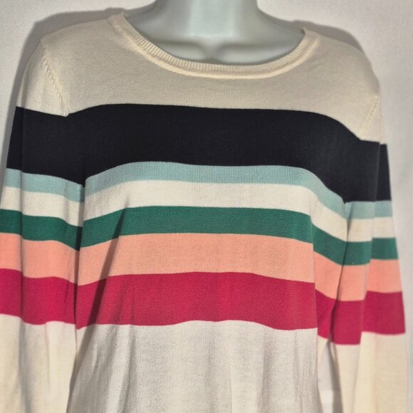 VAN HEUSEN stylish Knit sweater, colorful stripes in size Medium - Picture 2 of 12